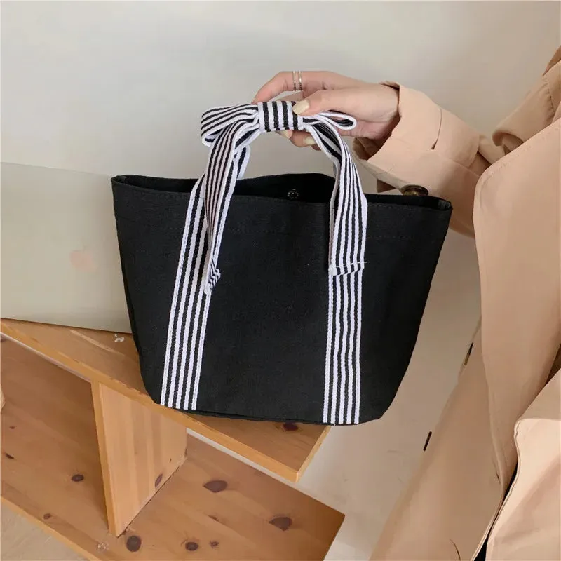 🌈 Whimsical Joker Bag 🎀 Cute Canvas Lunch Tote for Trendy Ladies 🍱✨