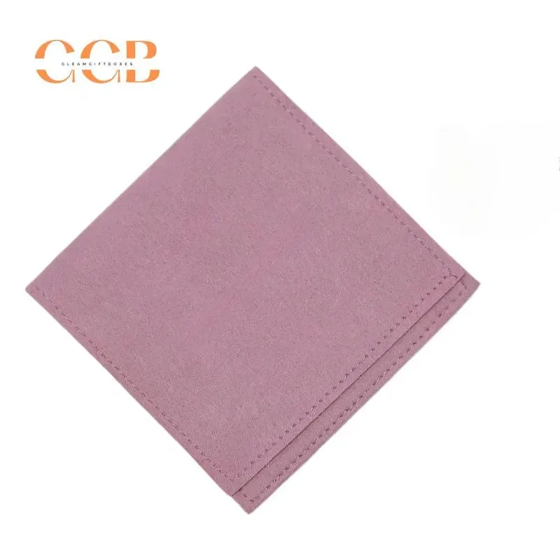 10pcs Pink Microfiber Jewelry Pouches