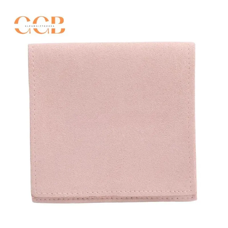 10pcs Pink Microfiber Jewelry Pouches