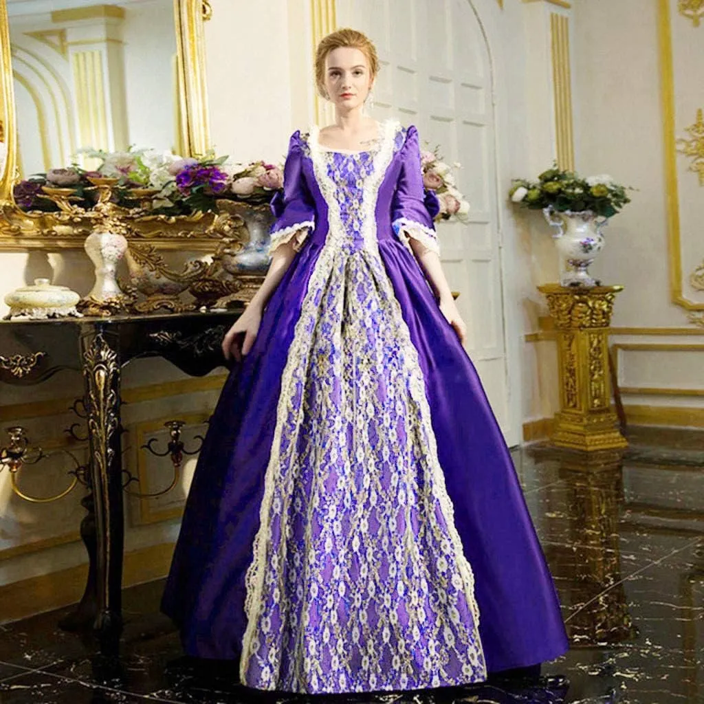 2024 Princess Dress Sleeve Womens Gothic Retro Dress Vintage Half Court Women's Dress Loose Casual Dresses Women