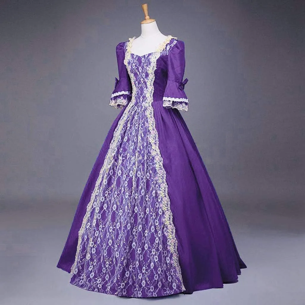 2024 Princess Dress Sleeve Womens Gothic Retro Dress Vintage Half Court Women's Dress Loose Casual Dresses Women