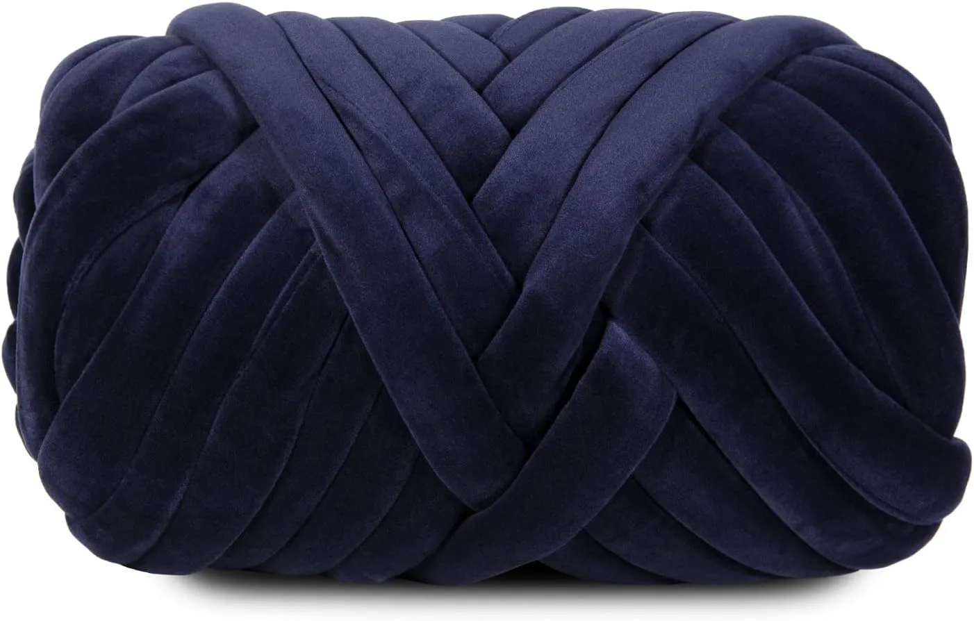 2.2 LBS of Super Soft Velvet Bulky Yarn for Hand Knitting Blanket, Pillows, Handbag, DIY, Navy Blue, 36 Yards, Arm Knitting Yarn for Chunky Braided Knot Throw Blanket, Weave Craft Crochet