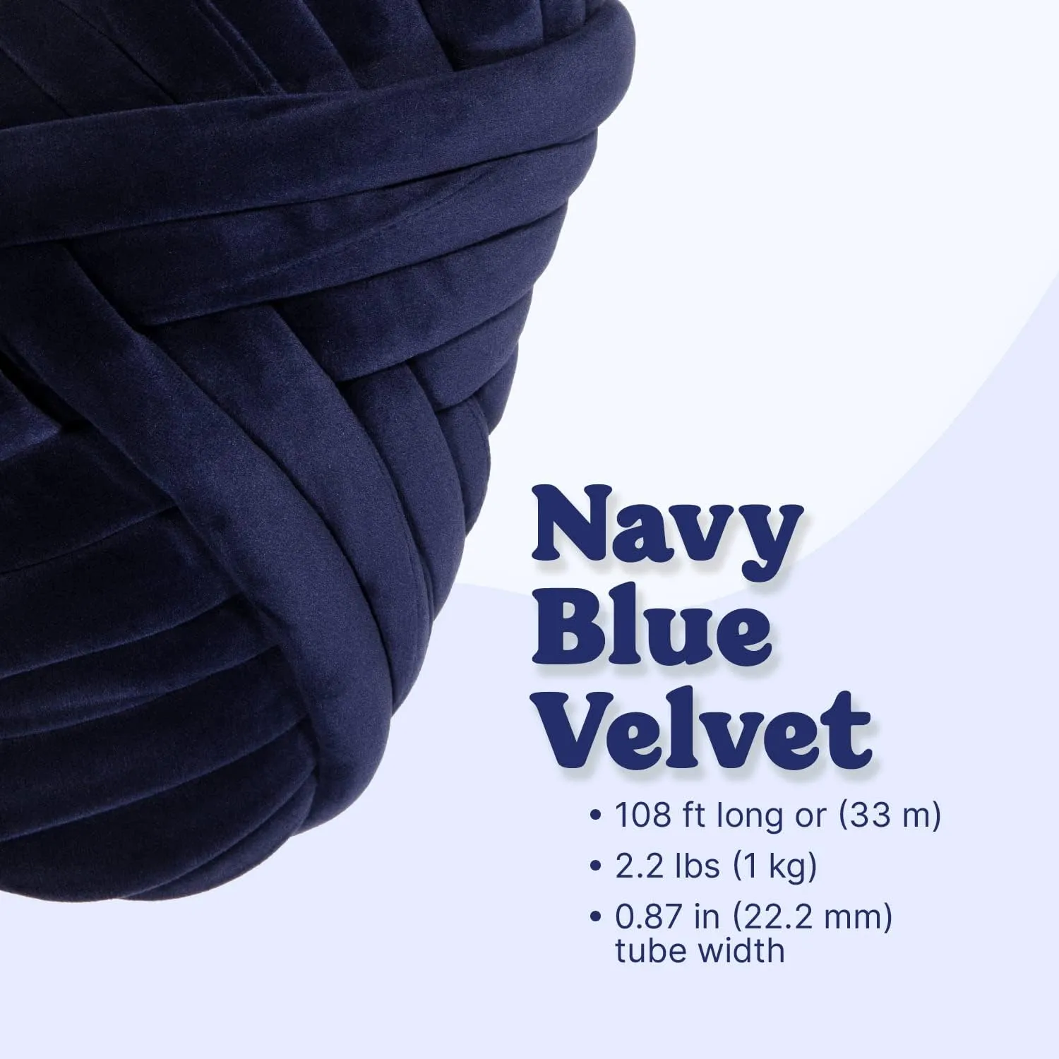 2.2 LBS of Super Soft Velvet Bulky Yarn for Hand Knitting Blanket, Pillows, Handbag, DIY, Navy Blue, 36 Yards, Arm Knitting Yarn for Chunky Braided Knot Throw Blanket, Weave Craft Crochet
