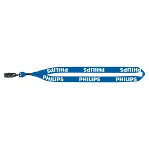 3/4" Dye-Sublimated Lanyard with Metal Crimp & Metal Split-Ring