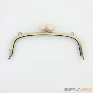 8.5 x 3 inch - Antique Brass Arch Shape Metal Purse Frame with O Rings