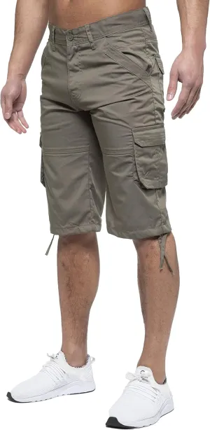 989Zé ENZO Mens Classic Cargo Combat Shorts Casual Chino Knee Length Shorts