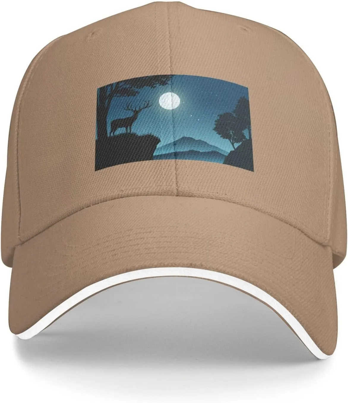 A Deer Standing On A Cliff Baseball Cap for Men Women Adjustable Funny Dad Hat