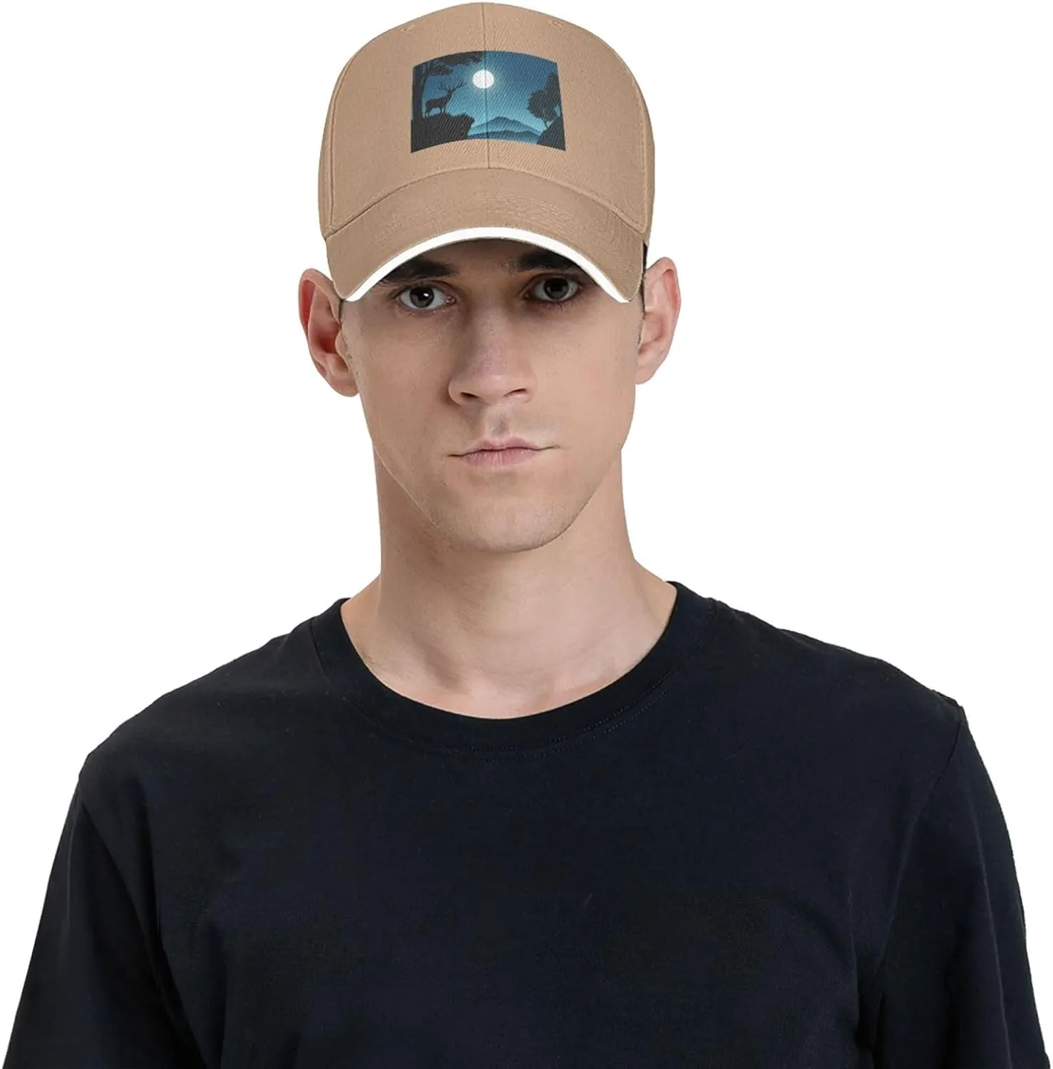 A Deer Standing On A Cliff Baseball Cap for Men Women Adjustable Funny Dad Hat