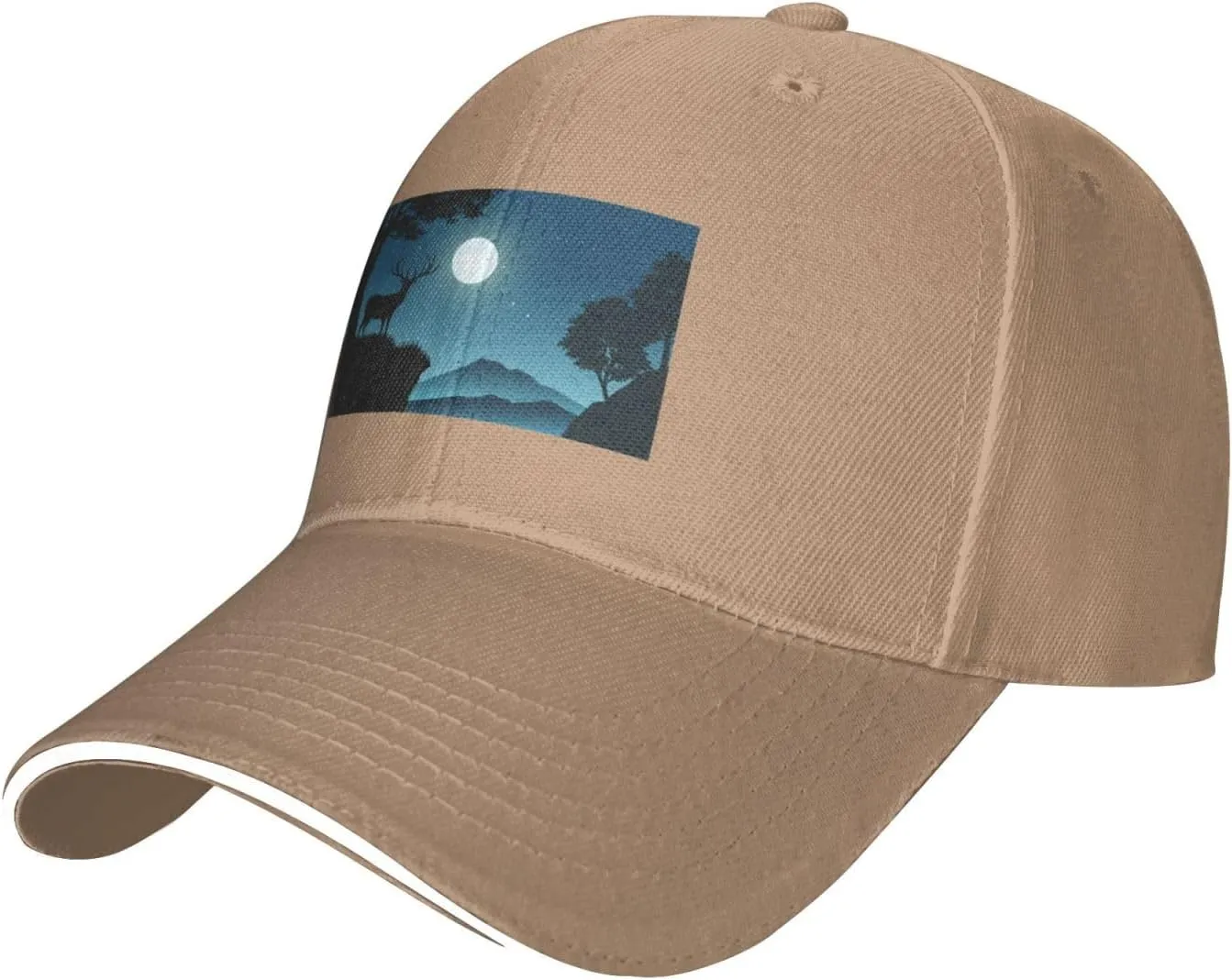 A Deer Standing On A Cliff Baseball Cap for Men Women Adjustable Funny Dad Hat