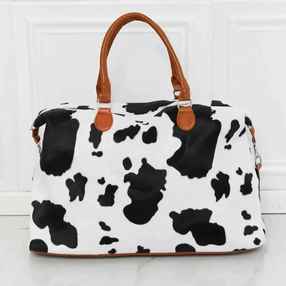 Adaptable | Animal Print Plush Weekender Bag