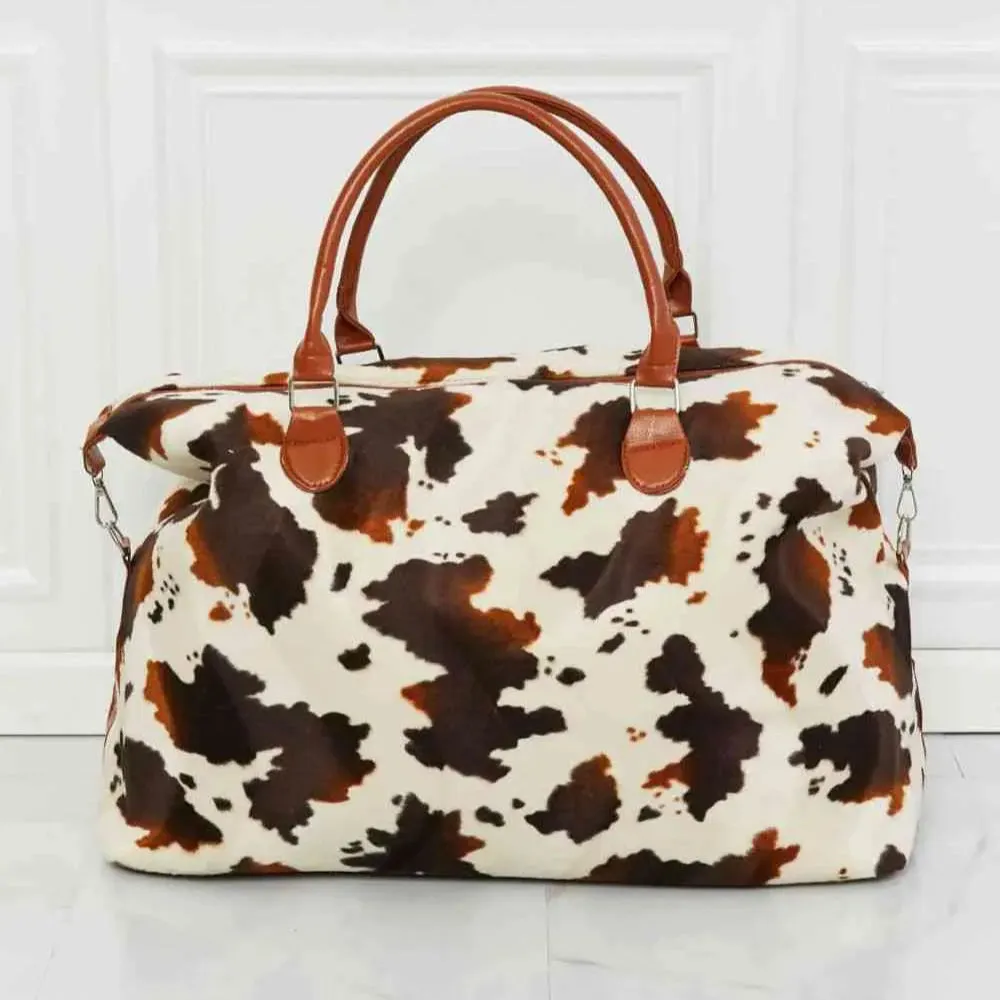 Adaptable | Animal Print Plush Weekender Bag