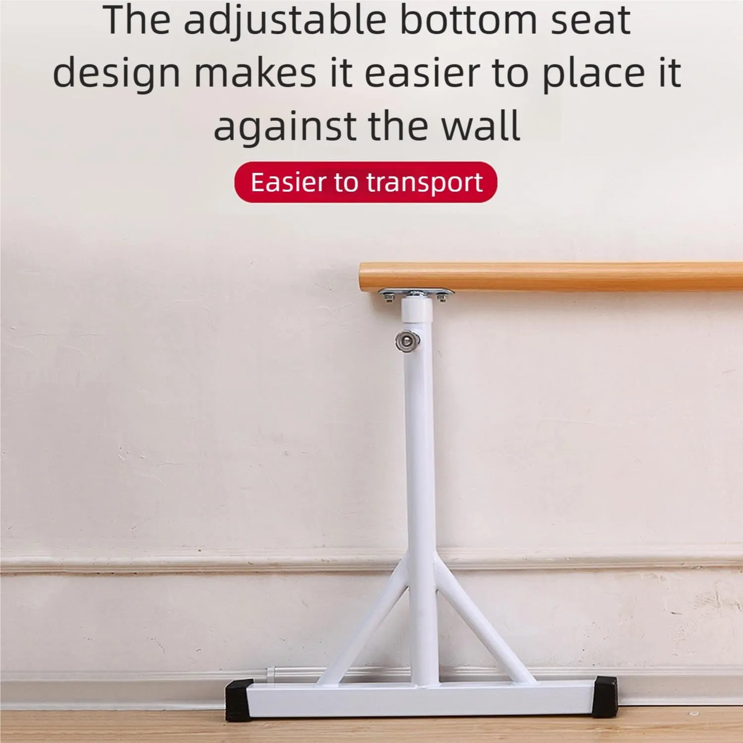Adjustable Ballet Barre, Portable Freestanding Dance Barre, Height 80-120cm Steel Spring Non-Slip Yoga Training Equipment for Dance Stretching