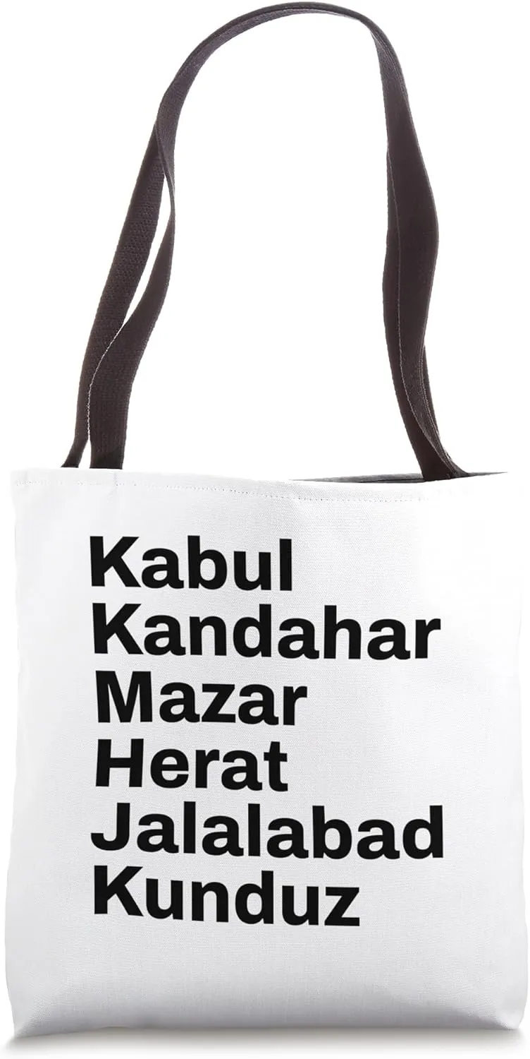Afghanistan Cities and Towns Travel Tote Bag