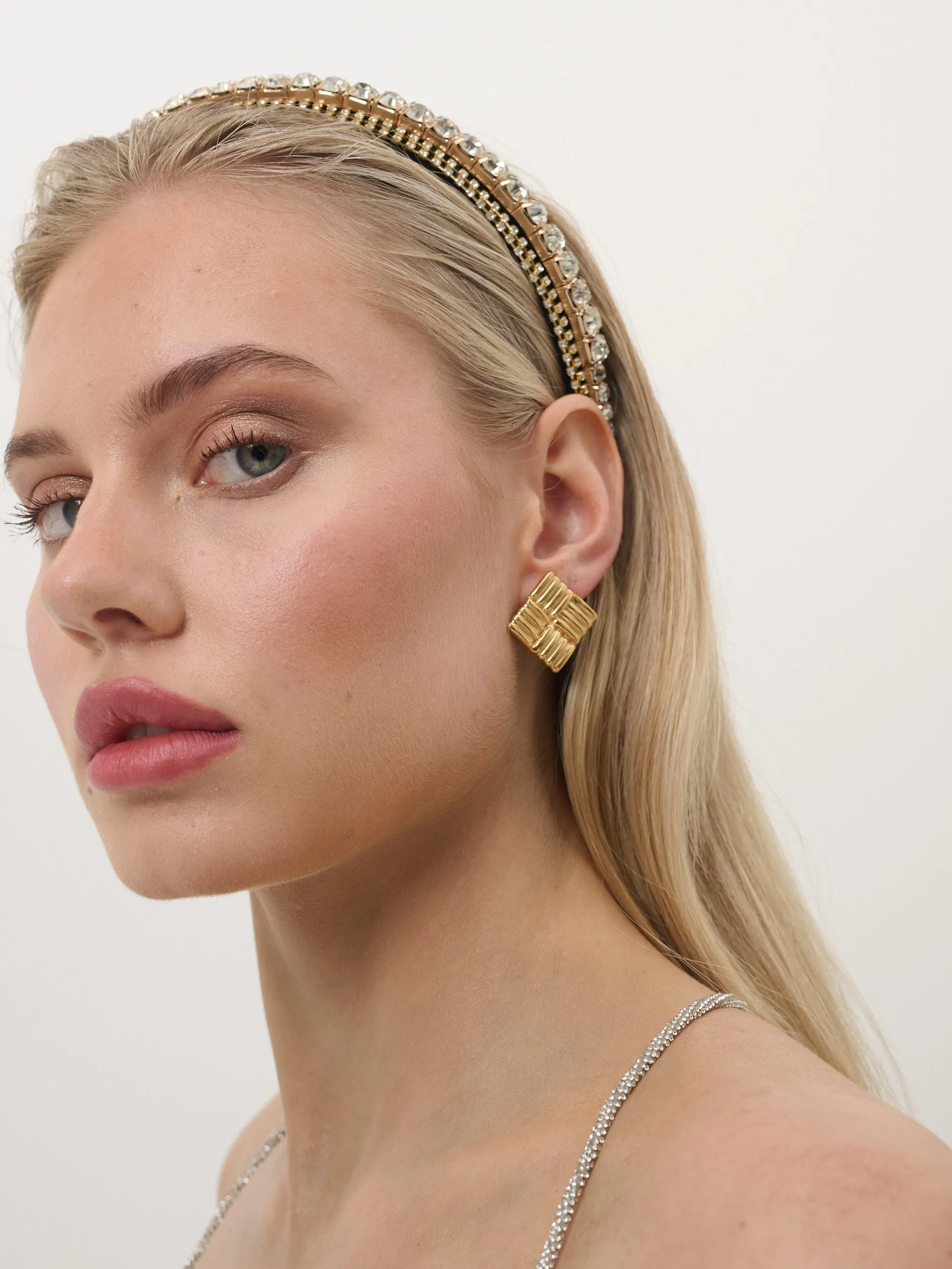 Alannah Square 18K Gold Plated Earrings