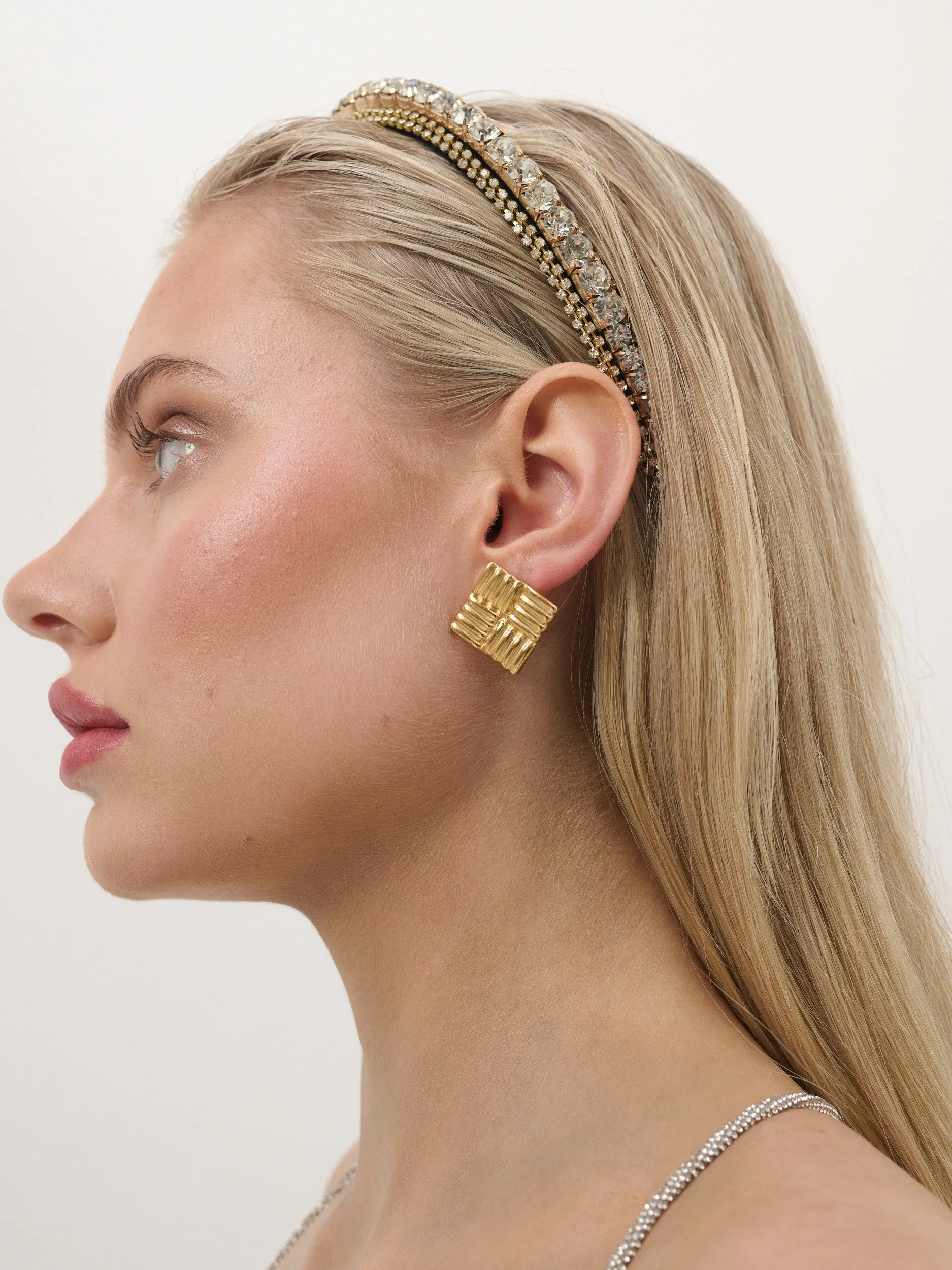 Alannah Square 18K Gold Plated Earrings