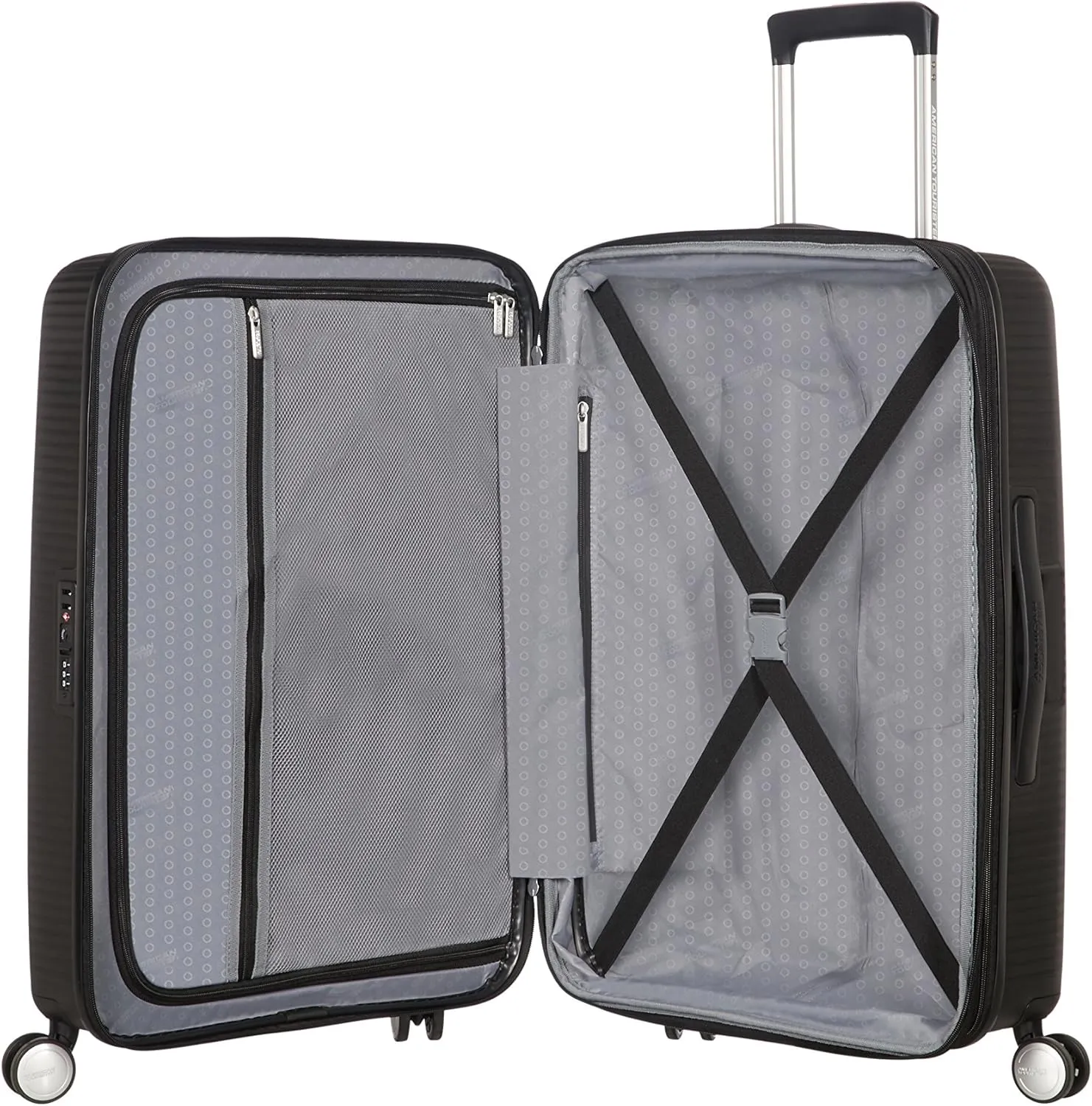American Tourister M 81 L, Black (Bass Black), Medium (67 cm-81 Litre)