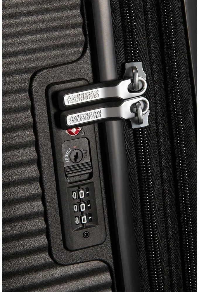American Tourister Unisex Adult's Soundbox, Black (Bass Black), Spinner S EXP (55 cm-41 L)