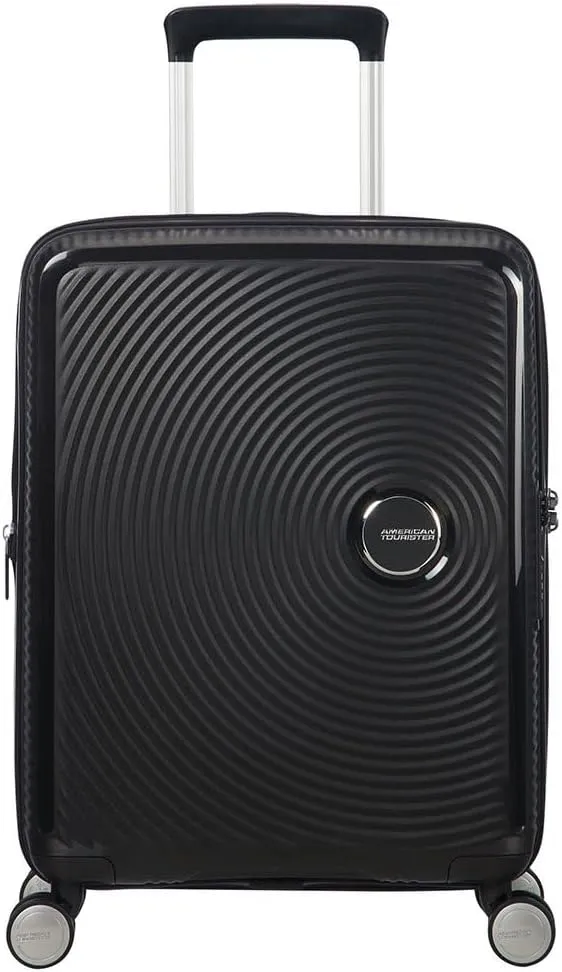 American Tourister Unisex Adult's Soundbox, Black (Bass Black), Spinner S EXP (55 cm-41 L)
