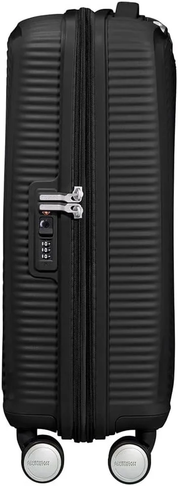 American Tourister Unisex Adult's Soundbox, Black (Bass Black), Spinner S EXP (55 cm-41 L)