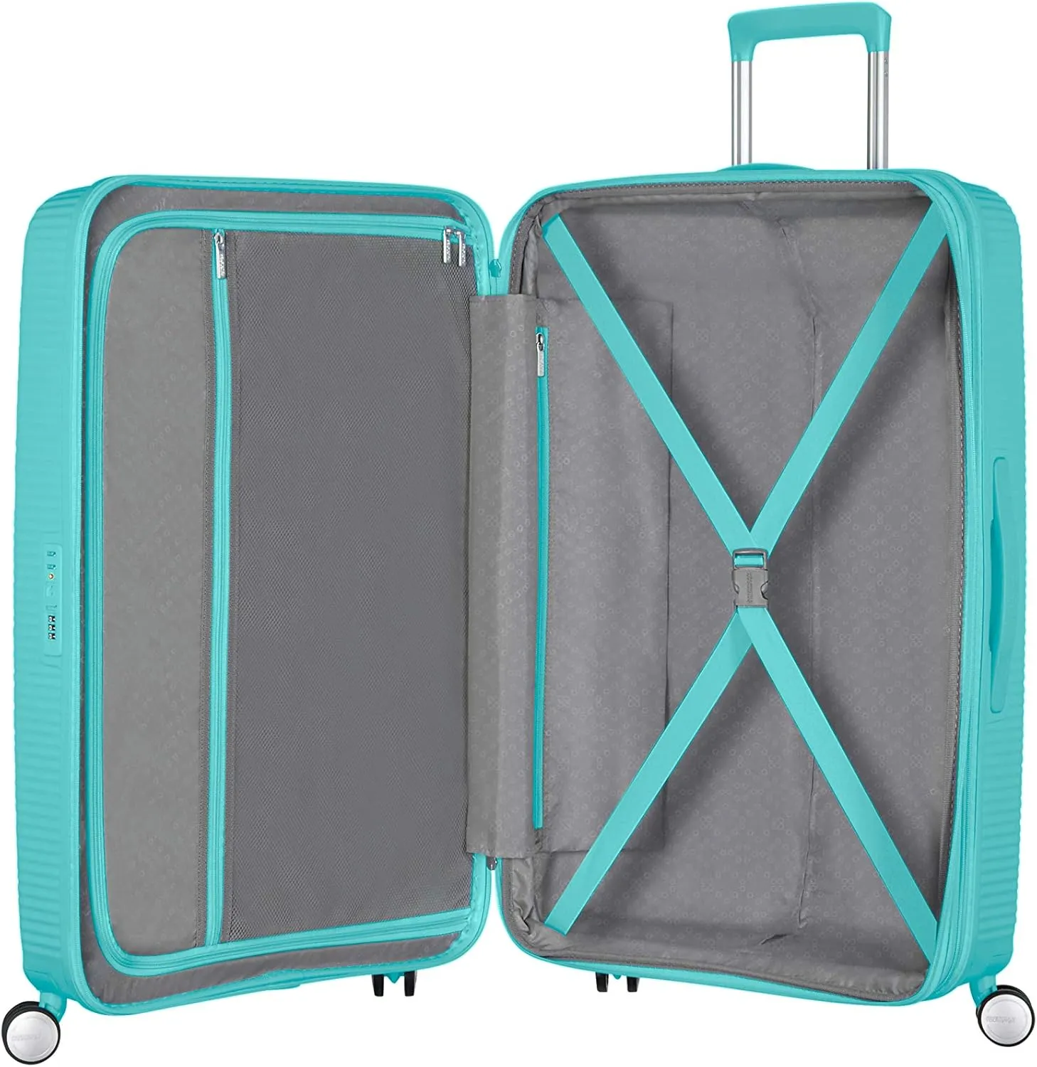 American Tourister Unisex_Adult L (77 cm-110 L), Poolside Blue, Spinner 77/28 TSA EXP