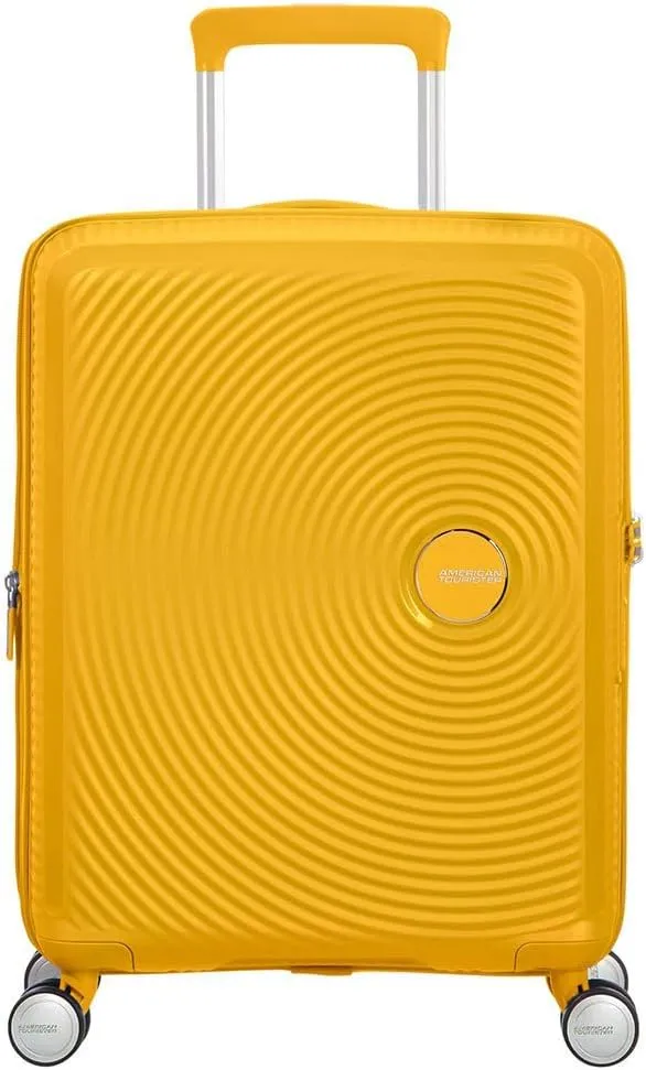 AMERICAN TOURISTER Unisex_Adult Soundbox, Yellow (Golden Yellow), Spinner S EXP (55 cm-35.5/41 L)