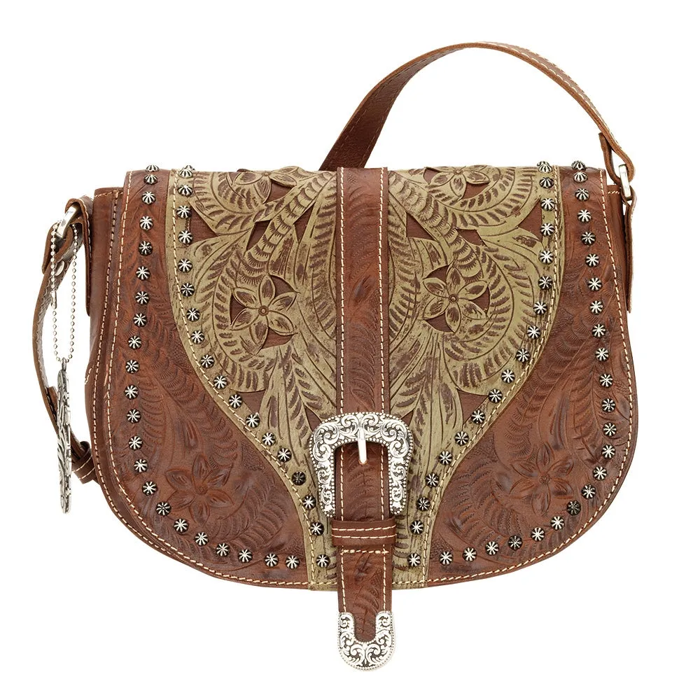 AMERICAN WEST Blazing Saddle Crossbody Bag - Avocado