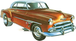 AMT Skill 2 Model Kit 1951 Chevrolet Bel Air 2-in-1 Kit Retro Deluxe Edition 1/25 Scale Model