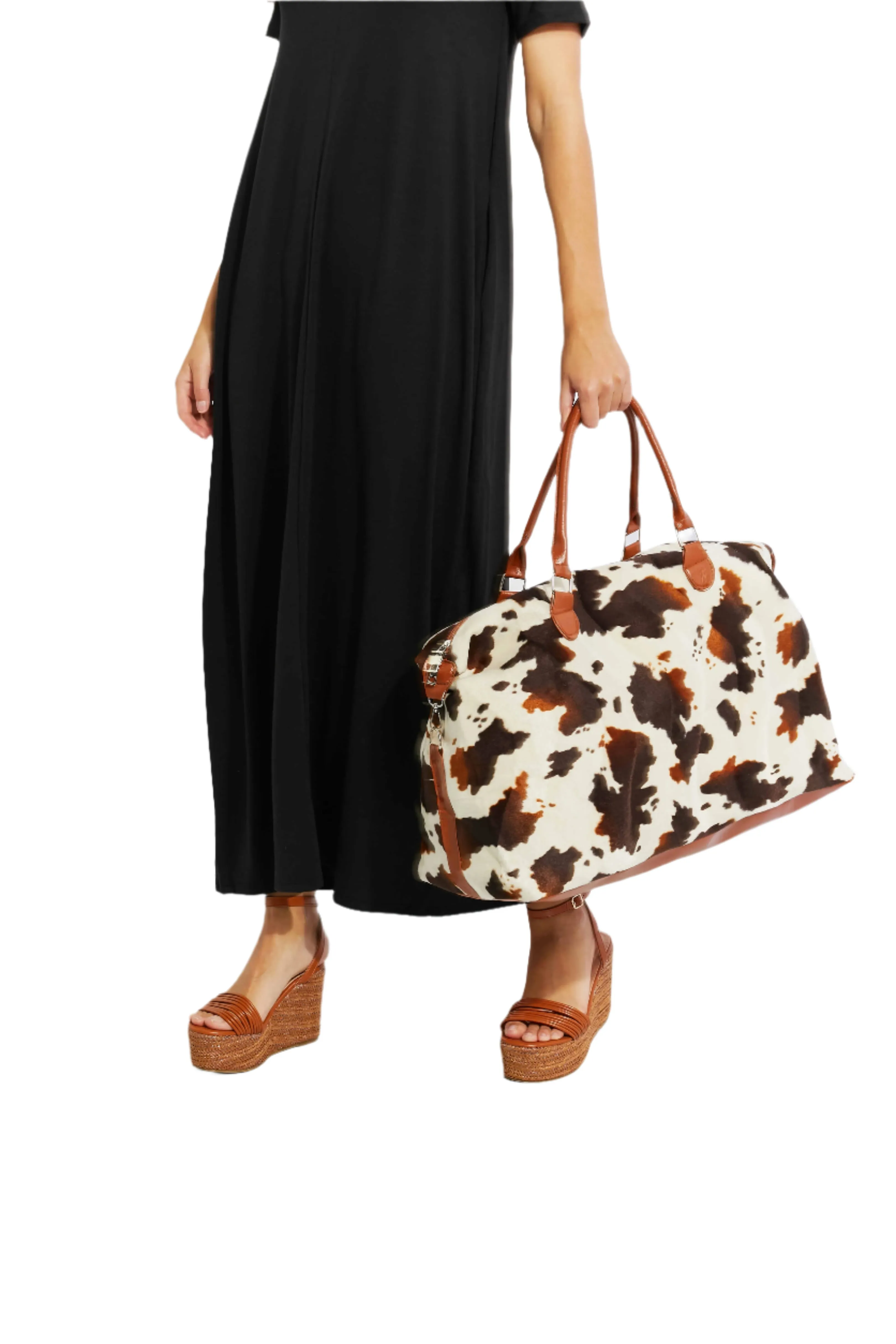 Animal Print Plush Weekender Bag