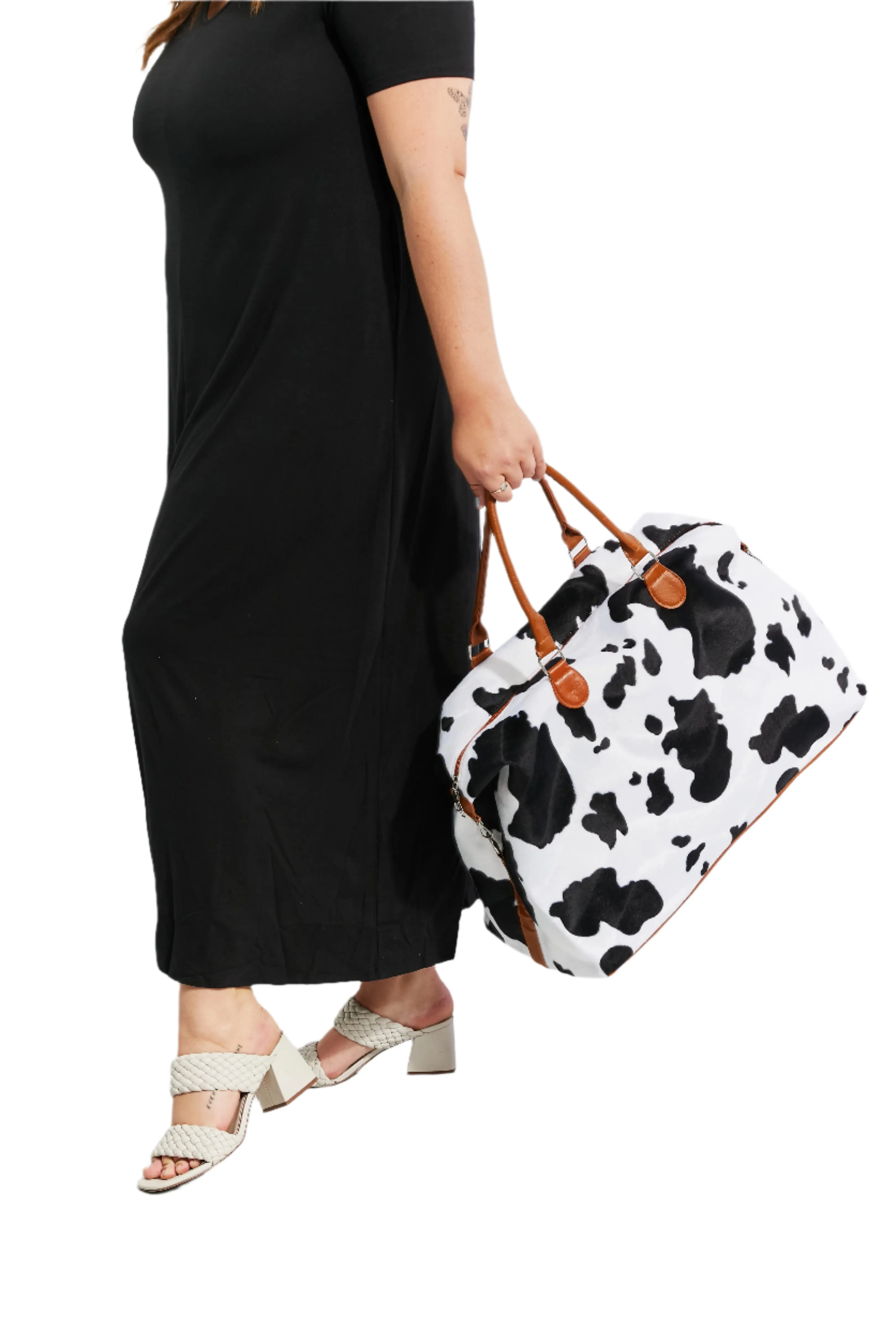 Animal Print Plush Weekender Bag