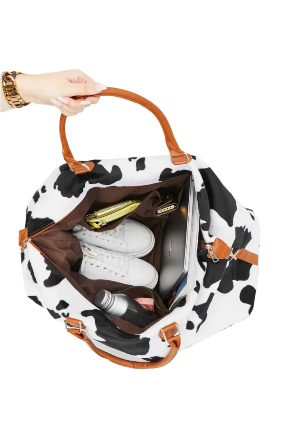 Animal Print Plush Weekender Bag