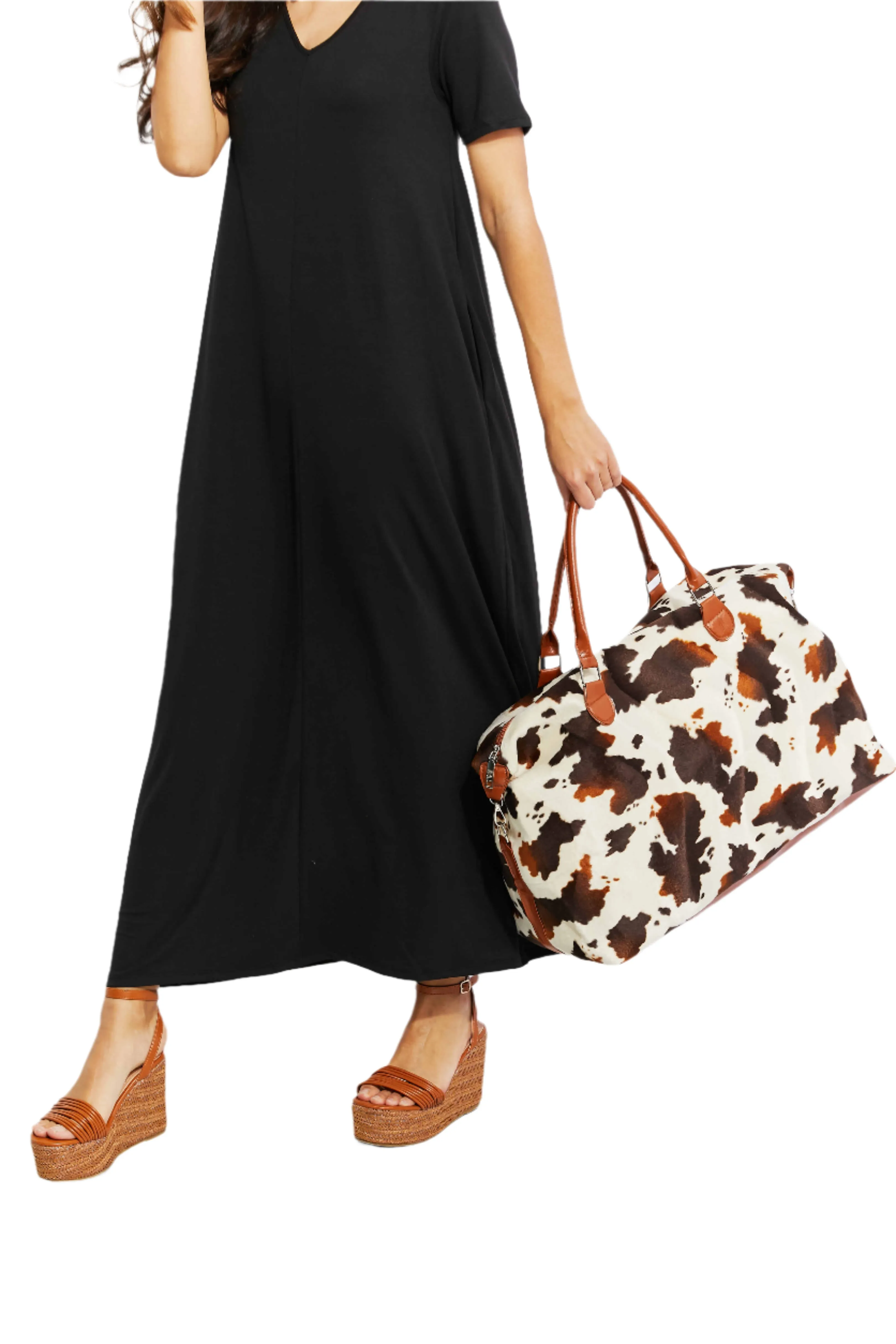 Animal Print Plush Weekender Bag