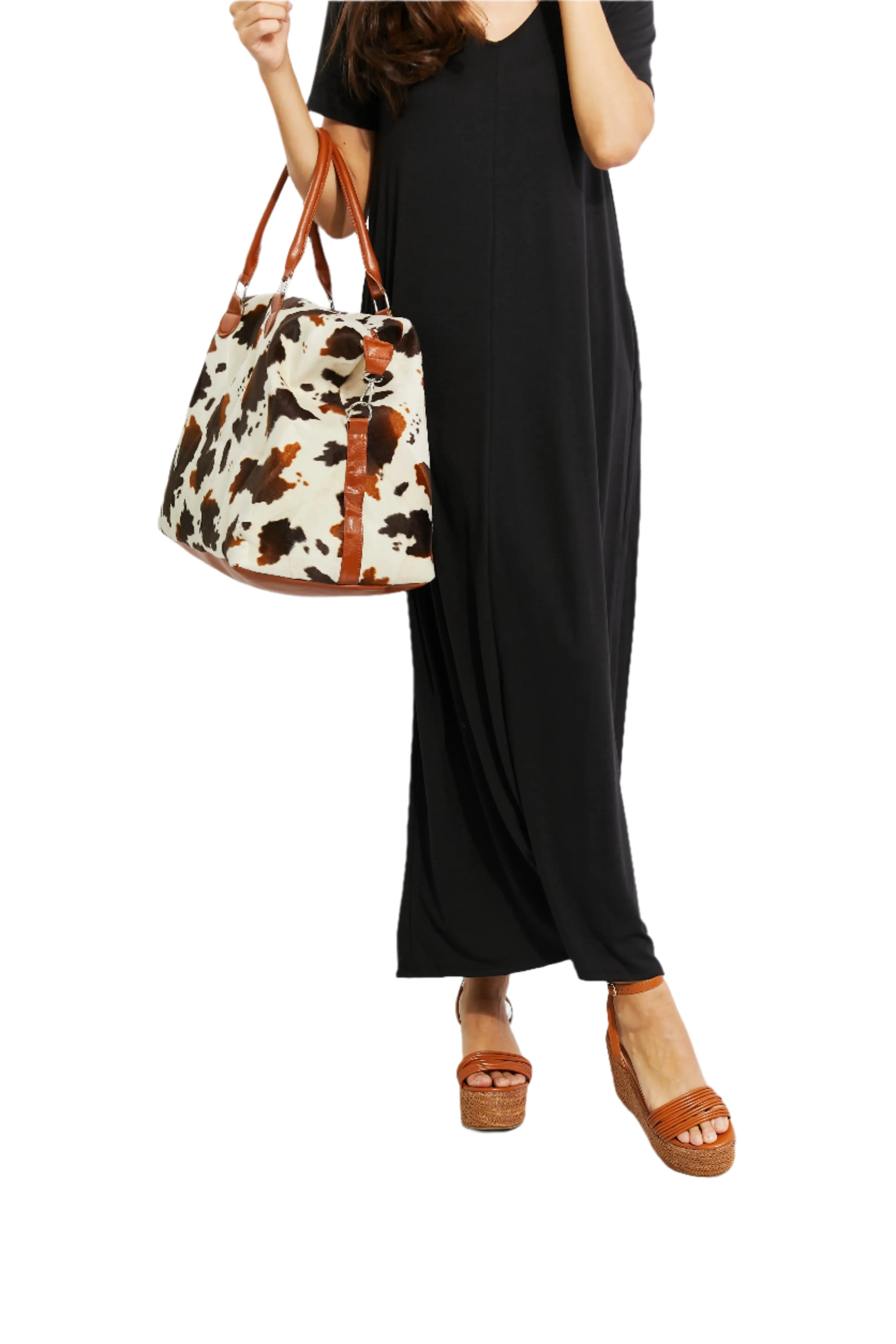 Animal Print Plush Weekender Bag