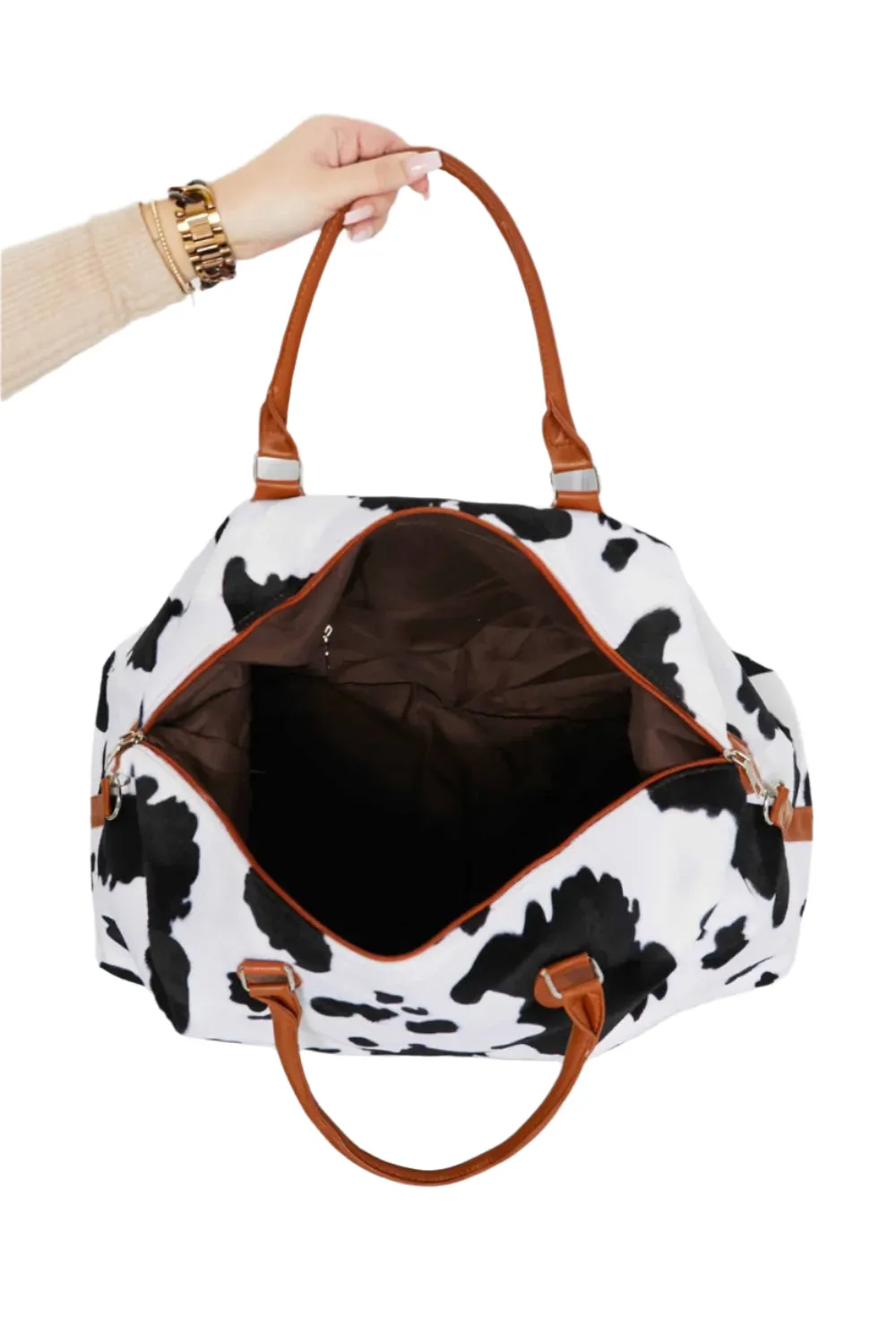 Animal Print Plush Weekender Bag