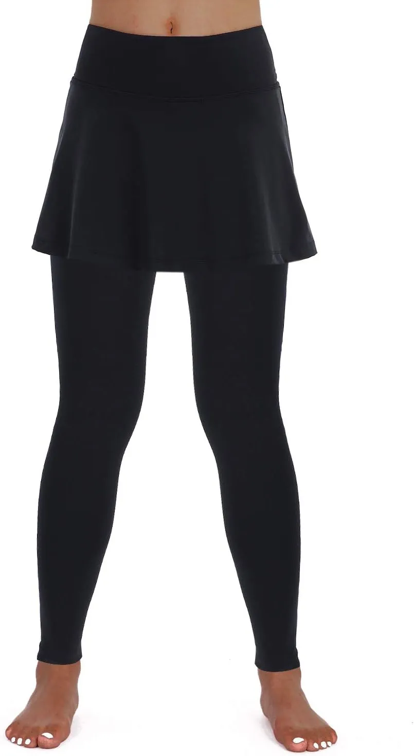 ANIVIVO Skirted Legging for Women, Yoga Legging with Skirts &Women Tennis Leggings Clothes Pockets