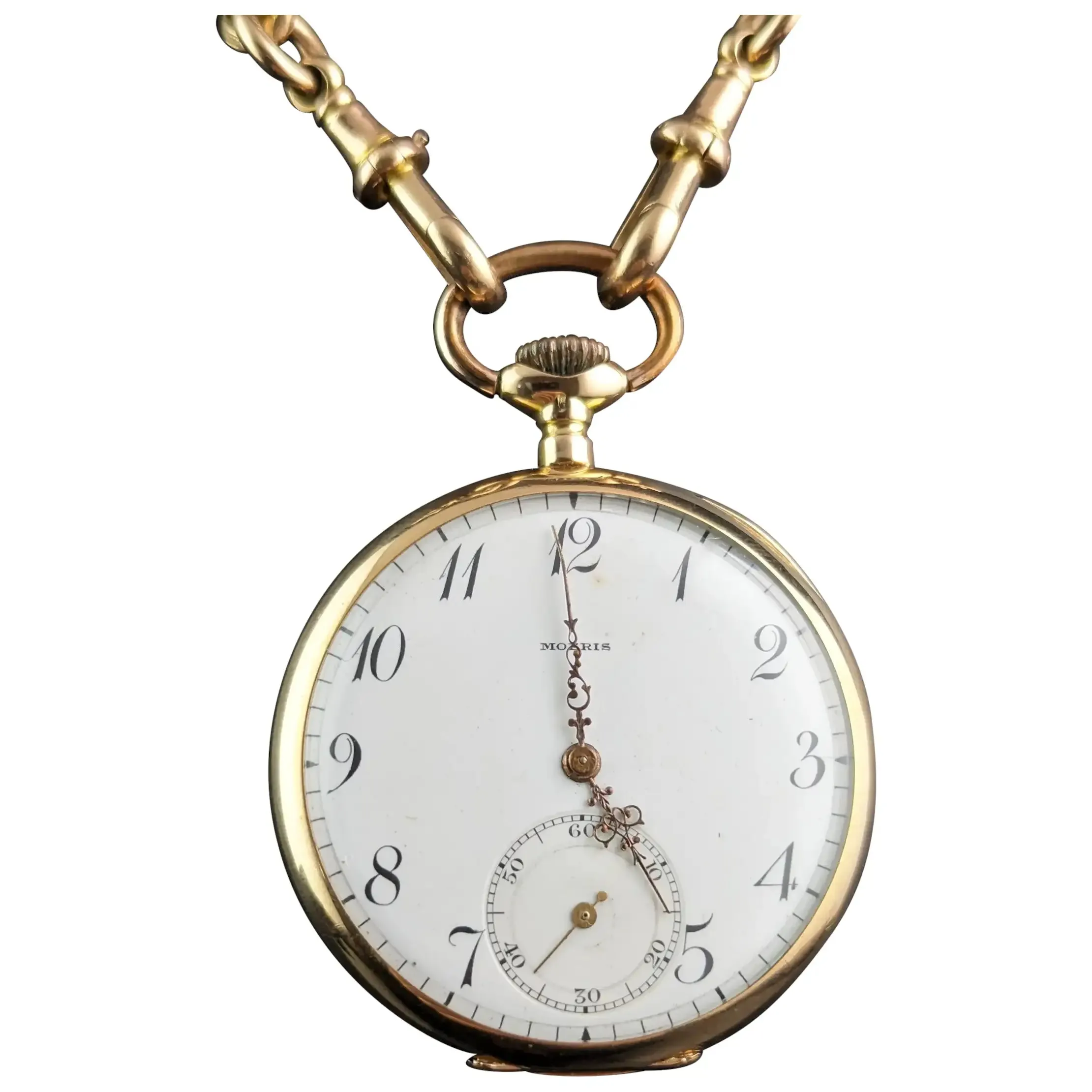 Antique 14ct gold pocket watch, Moeris, open face