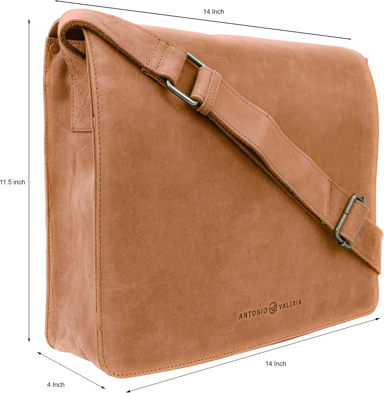 Antonio Valeria Albert Premium Leather Messenger Bag for Men