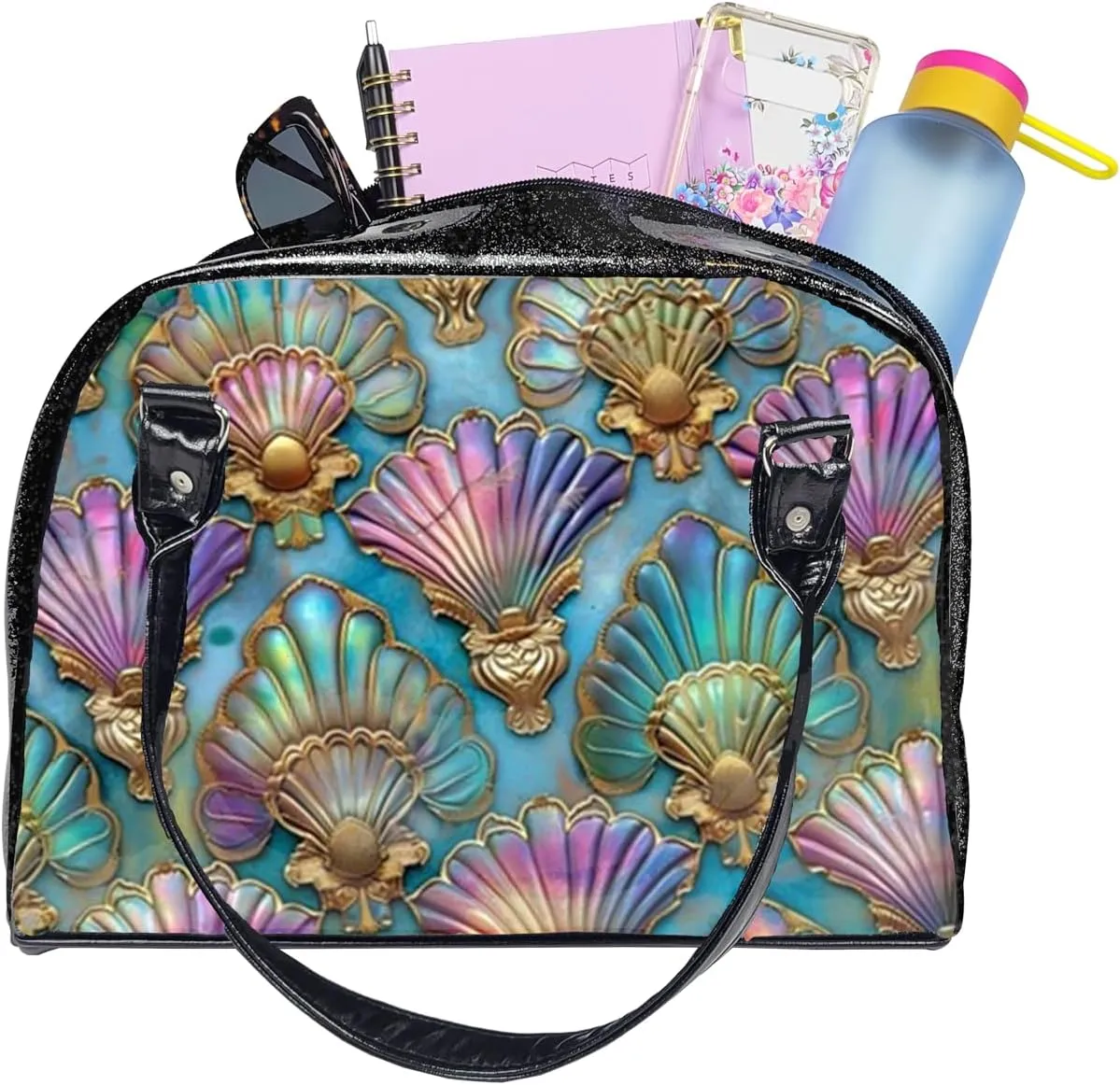 Art Nouveau Collection Colorful, Large, Whimsical, Handbag, Travel Bag, Satchel, Favorite Tote