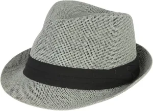 Ashen Fane Classic Pleated Hat Band Straw Fedora Unisex Hat