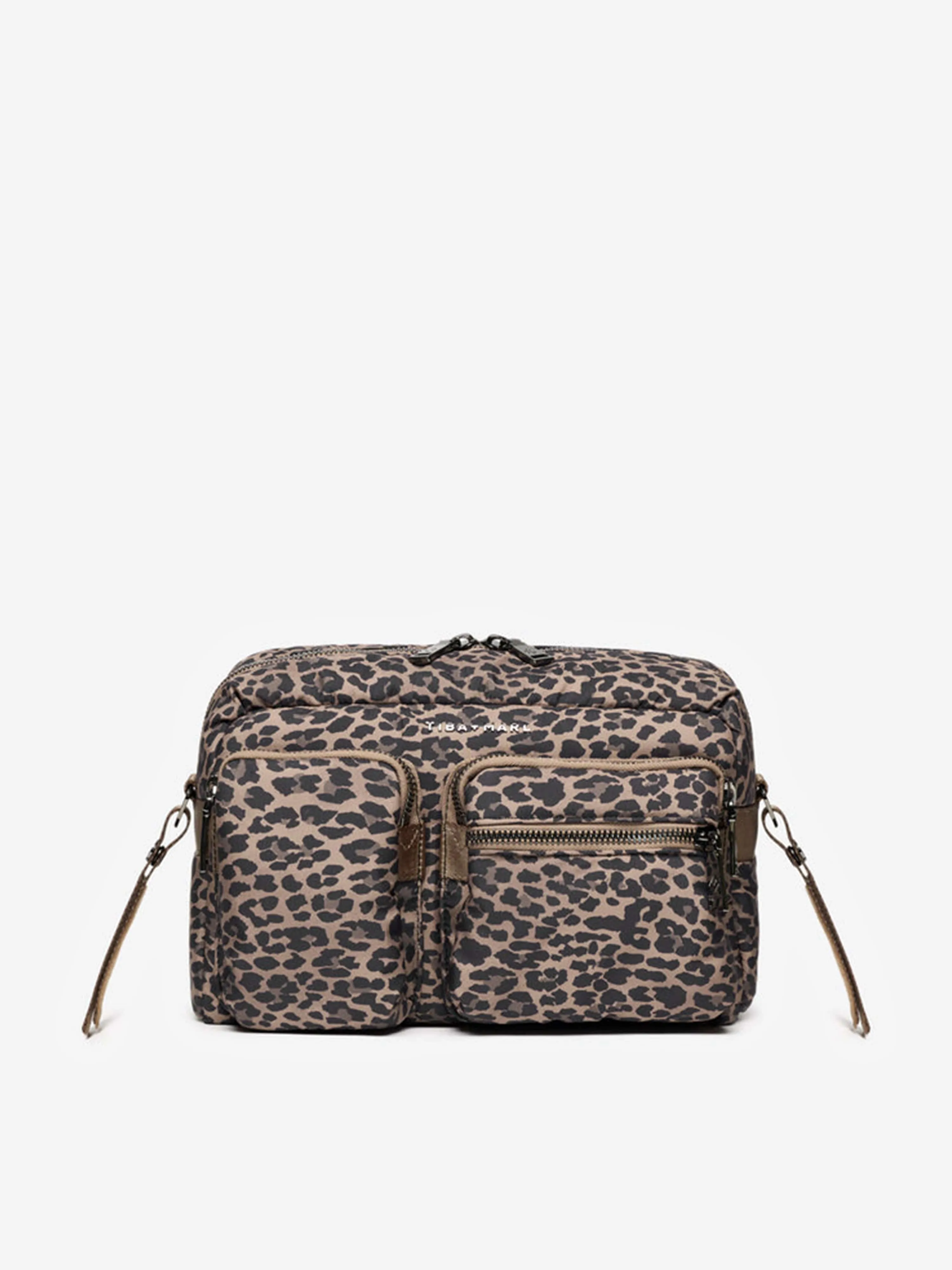 Baby Axel Leopard Changing Bag in Brown (32cm)