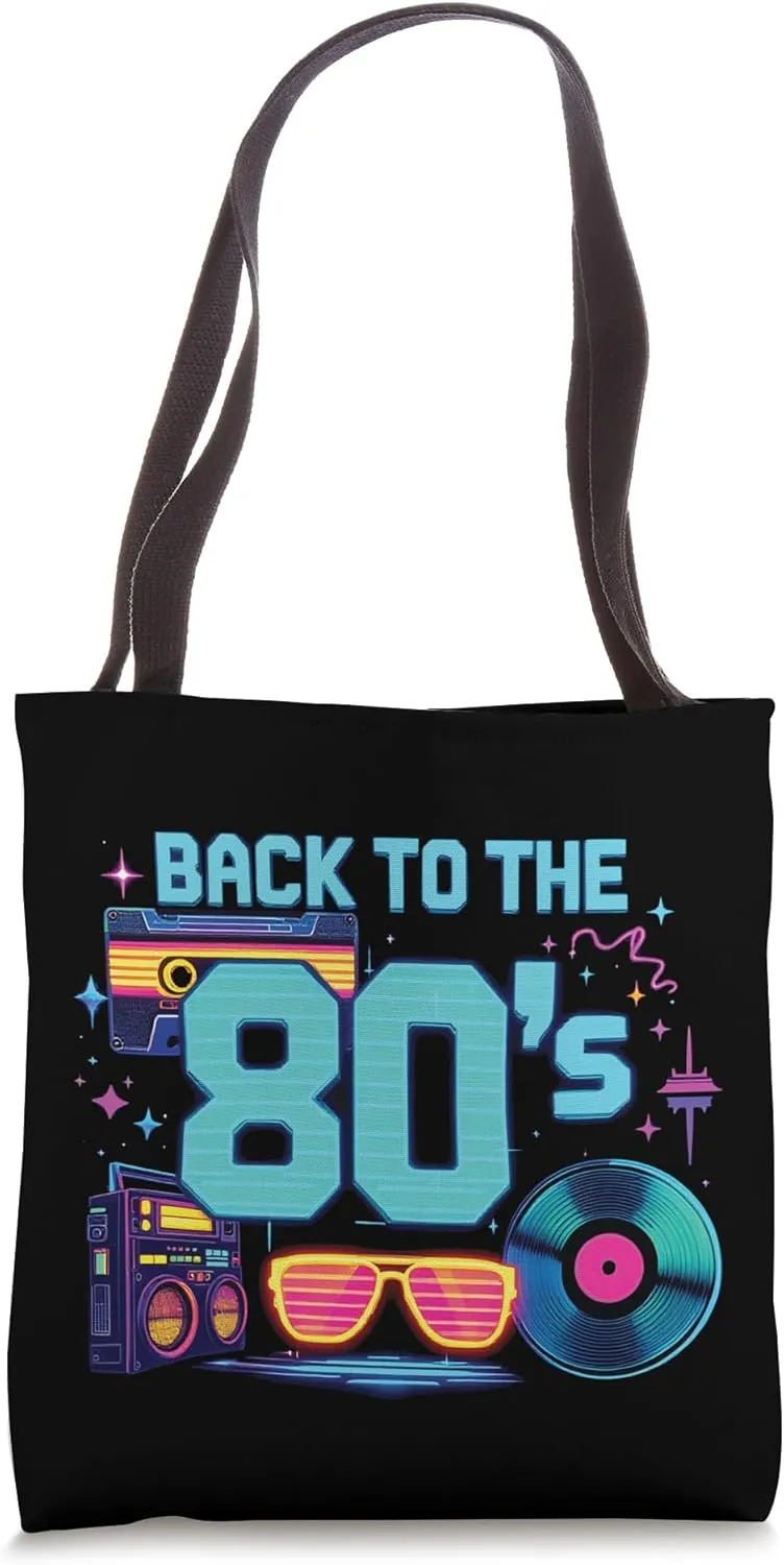 Back to the 80's Retro Nostalgic Throwback Classic Memories Tote Bag