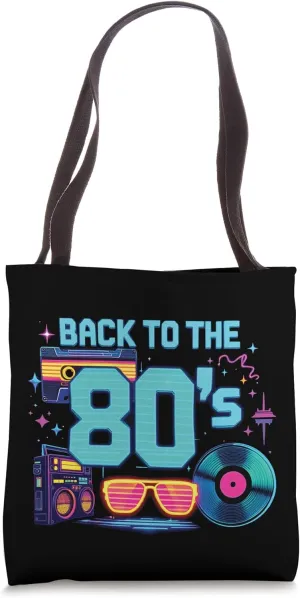 Back to the 80's Retro Nostalgic Throwback Classic Memories Tote Bag