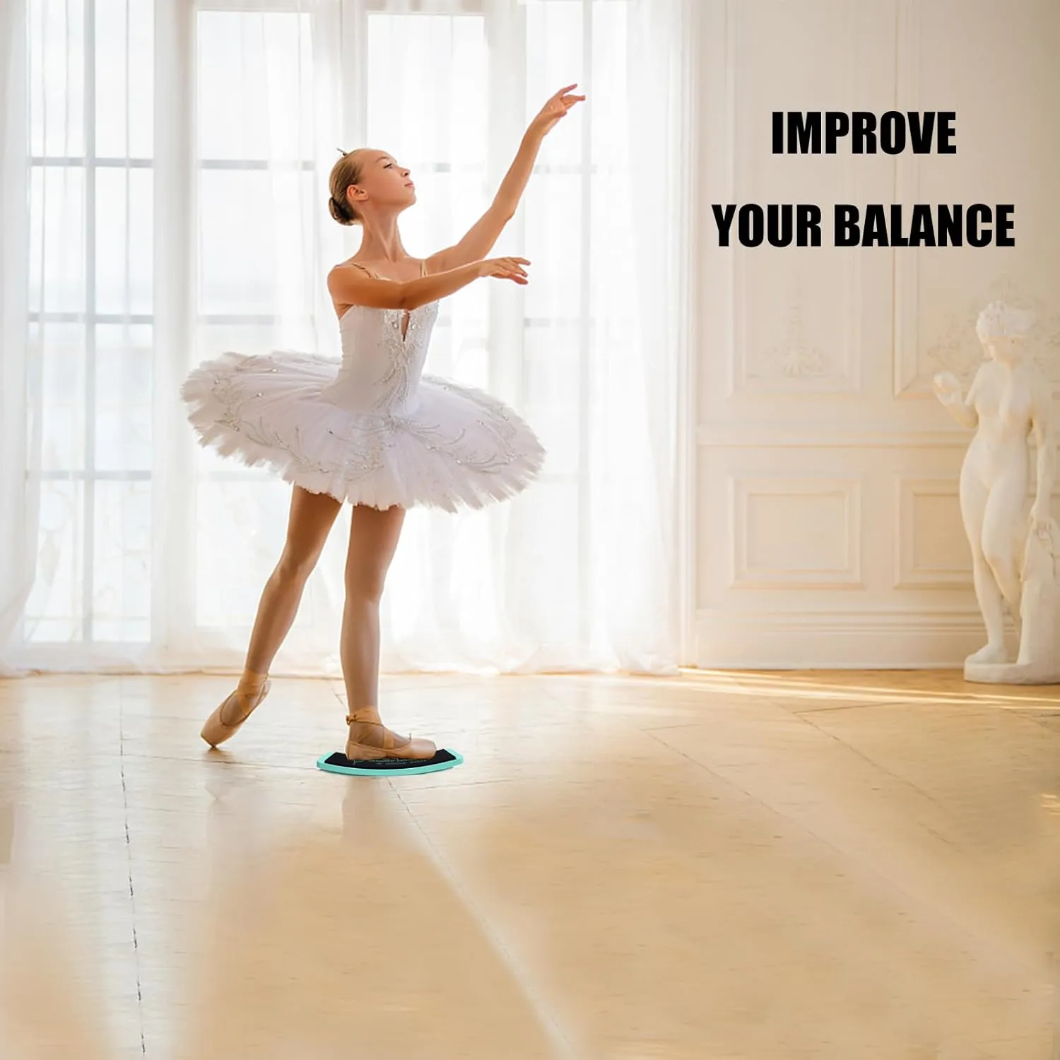 Ballet Turning Board for Dancers Balance Portable Training Equipment for Dance Spin Boards for Better Pirouette Figure Skating Technique Releve Ice Skaters Gymnasts and Cheerleaders