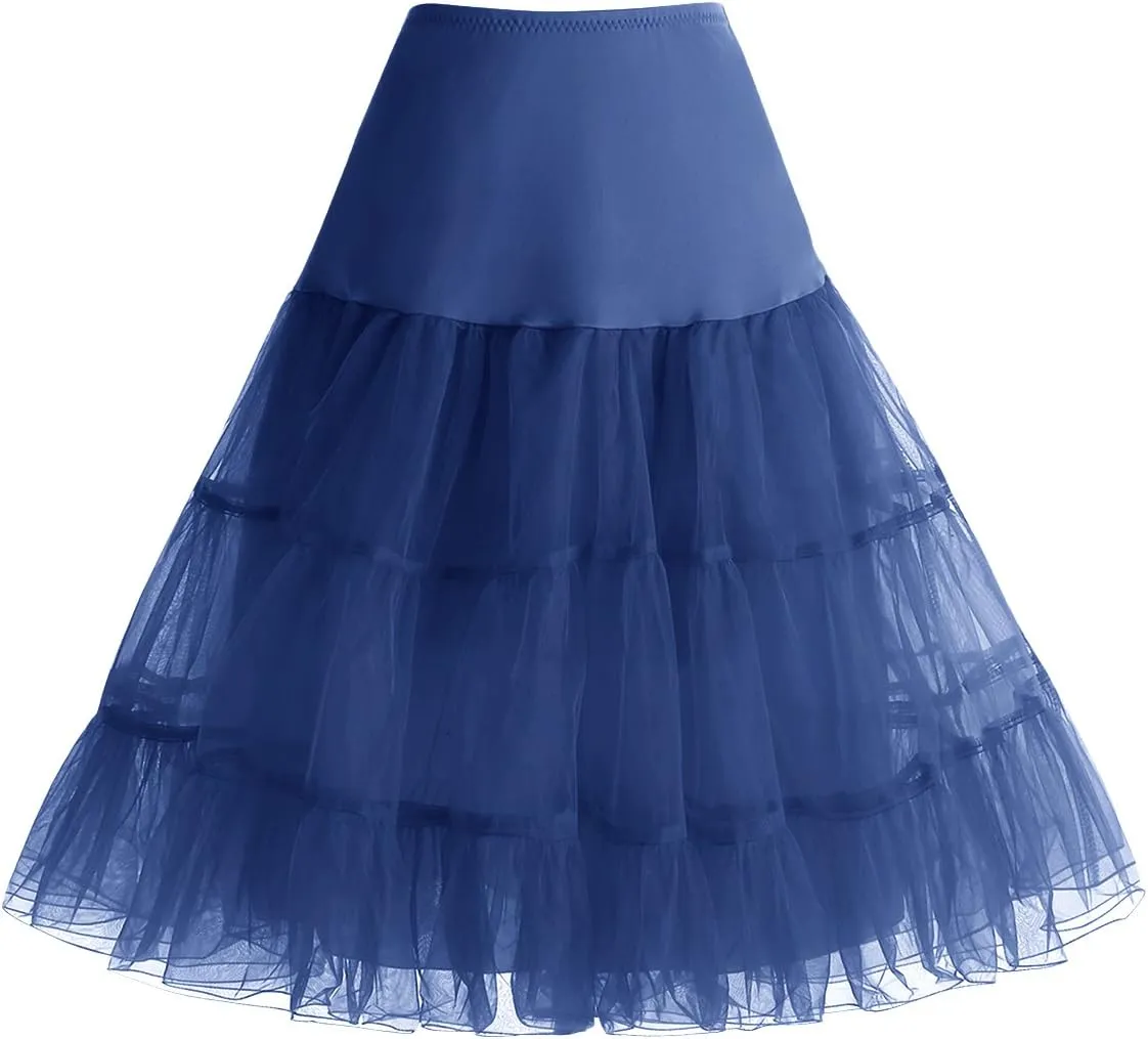 Bbonlinedress Women's 50s Petticoat Skirt Vintage Tutu Crinoline Underskirt 25"