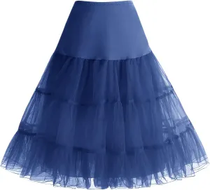 Bbonlinedress Women's 50s Petticoat Skirt Vintage Tutu Crinoline Underskirt 25"