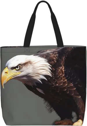 Beach Tote Bag for Women Grocery Bag Reusable Aesthetic Shopping Bags Eagle Handbag
