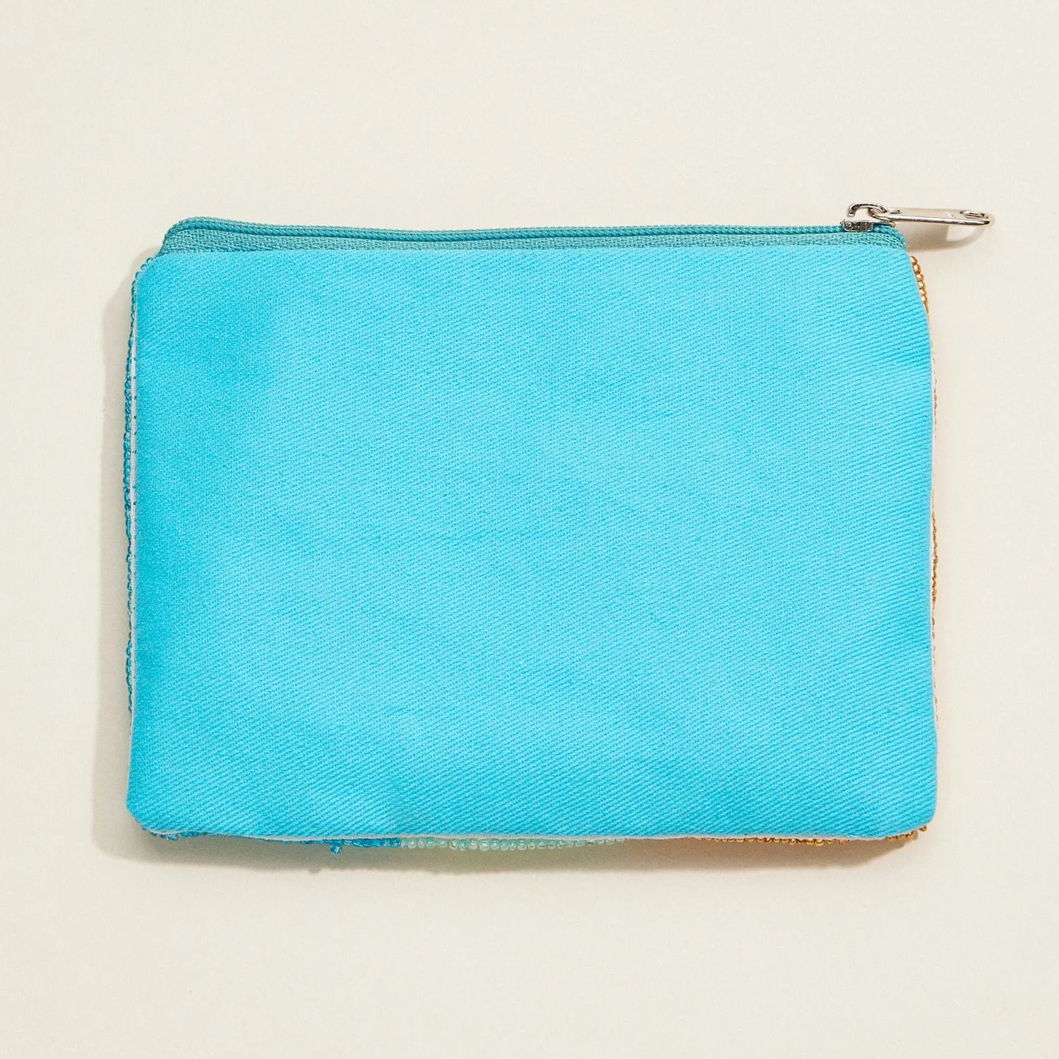 Beaded Sea Turtle Coin Purse – Ocean Beach-Themed Zip Pouch with Starfish & Sand Design for Travel & Everyday Use