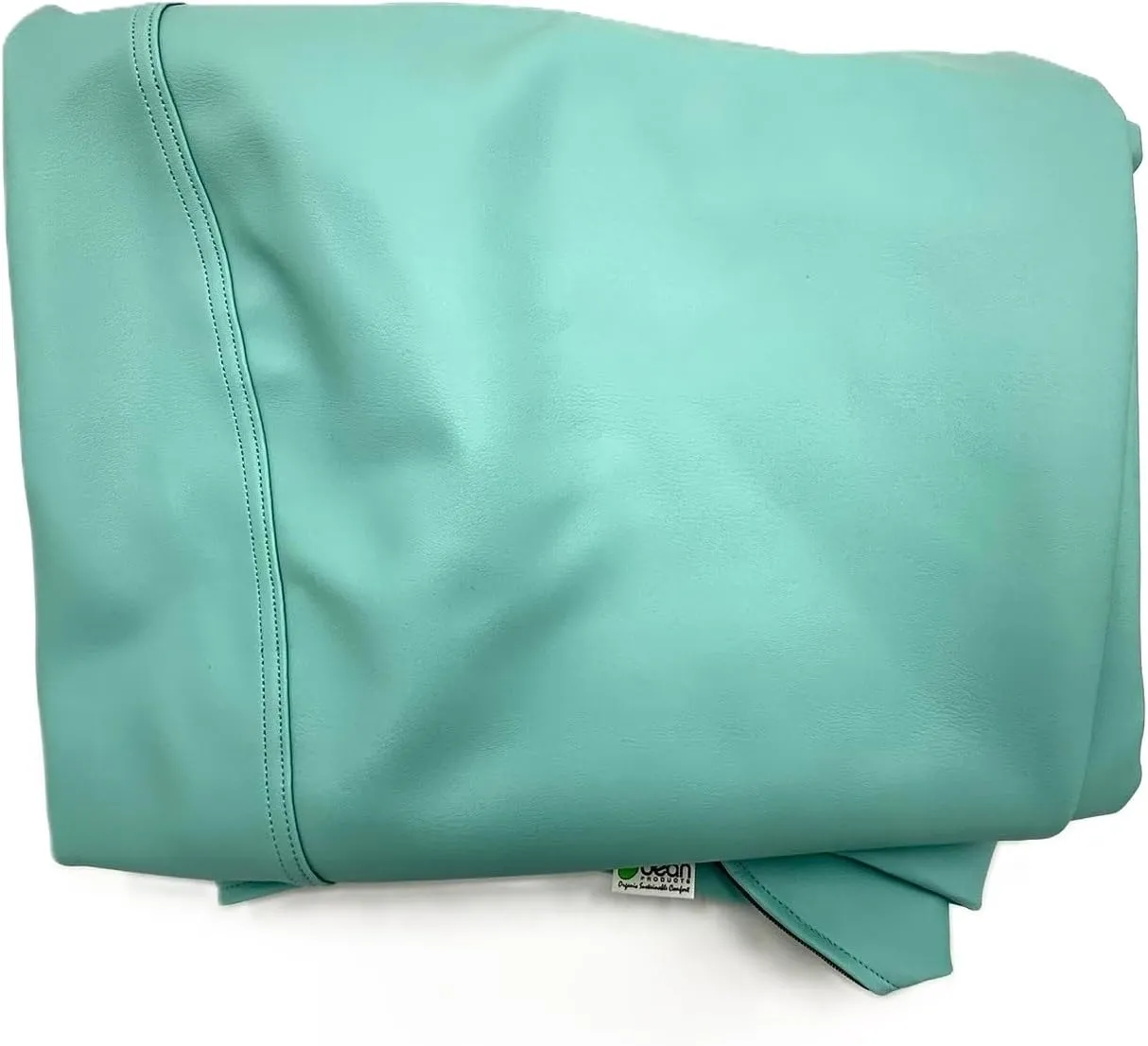 Bean Products Vinyl Marine Boat Bean Bag Chair Cover - Retro Style Weatherproof Lazy Sofa Cover for Adults - Washable Bean Bag Cover Without Fill - Comfortable Large Bean Bag, 36x36x40 - Aqua