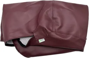 Bean Products Vinyl Marine Boat Bean Bag Chair Cover - Retro Style Weatherproof Lazy Sofa Cover for Adults - Washable Bean Bag Cover Without Fill - Comfortable Large Bean Bag, 36x36x40 - Burgundy