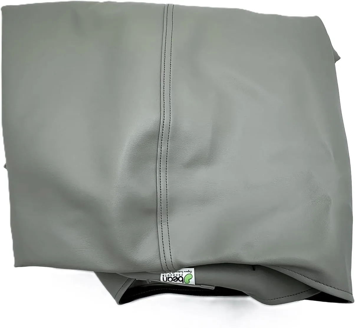 Bean Products Vinyl Marine Boat Bean Bag Chair Cover - Retro Style Weatherproof Lazy Sofa Cover for Adults - Washable Bean Bag Cover Without Fill - Comfortable Large Bean Bag, 36x36x40 - Gray