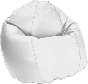 Bean Products Waterproof Small Vinyl Marine Grade Boat Bean Bag Chair | Filled w/Polystyrene Beads & CertiPUR Foam | Made in USA | 31”W, 33”L, 20”H | 15lb | Perfect for Adults, Teens & Kids | Vanilla